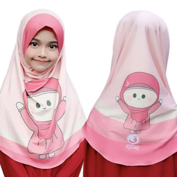 Hijab anak dengan gambar kartun kesukaan